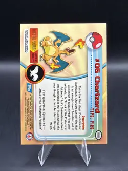 Topps Charizard Pokemon Card #06 Non-Holo Blue Label Logo NM - Image 2