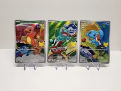 Pokemon first partner promo Card Lot Charmander Bulbasaur Squirtle Set (3 Cards) - Image 1