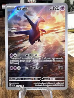 Pokemon Latios TCG Holo Card Illustration Surging Sparks 203/191 - Image 1