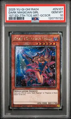 Yugioh PSA 10 2025 Dark Magician Girl RA04-EN107 QCR 1st Edition "7th Art" *5720 - Image 1