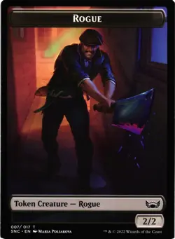 MTG TCG - Lightning Rager / Rogue Double-Sided Token 19 / 7 NCC - NM - Image 2