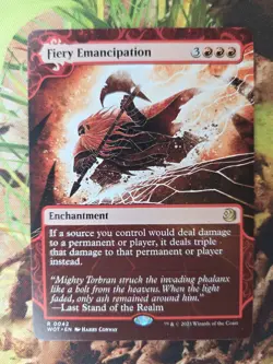 Fiery Emancipation | Wilds of Eldraine WOT | Rare 0042 | NM MTG - Image 1