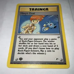 Misty’s Duel 123/132 Gym Heroes 1st Edition Regular - NM - Image 2