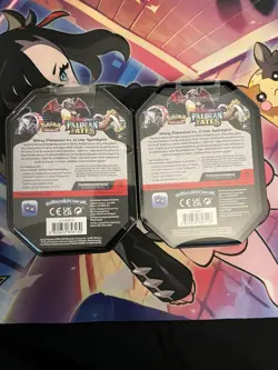 Pokemon S&V Paldean Fates Charizard & Great Tusk Ex 4 Pack Tin - NEW & SEALED ! - Image 2