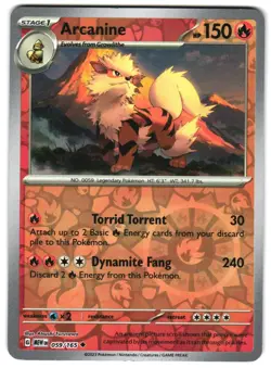 Arcanine 059/165 Reverse Holo SV: Scarlet & Violet 151 Pokemon TCG - Image 1