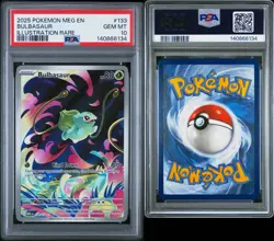 POKEMON BULBASAUR 2025 MEGA EVOLUTION #133 ILLUSTRATION RARE PSA 10 - Image 3