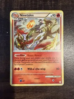 M/NM Pokemon Ninetails Holo Card 7/123 HGSS - Image 1