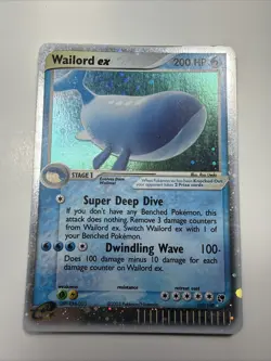 Wailord ex 100/100 Ultra Rare Sandstorm Pokemon Card - Image 1