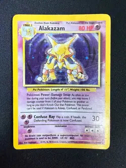 Alakazam - 1/102 - Holo Rare - Unlimited Edition Base Set (MP)#1 Pokemon - Image 1