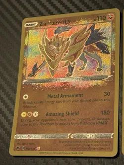 Pokemon TCG Vivid Voltage Zacian 082/185 Zamazenta 102/185 Amazing Rare - Image 2