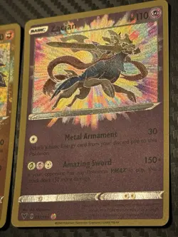 Pokemon TCG Vivid Voltage Zacian 082/185 Zamazenta 102/185 Amazing Rare - Image 3