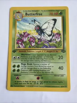 Pokemon TCG Butterfree Jungle 33/64 1st Edition Uncommon - Image 1