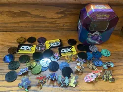 Pokemon 14 Pins, Tin, Coins Etc Large Lot - Image 1
