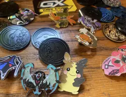 Pokemon 14 Pins, Tin, Coins Etc Large Lot - Image 2