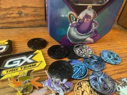 Pokemon 14 Pins, Tin, Coins Etc Large Lot - Image 5