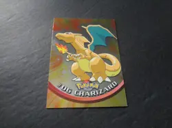 1999 Topps Pokemon Series 1 Silver Foil Charizard 06 Blue Logo TV Animation PICS - Image 1