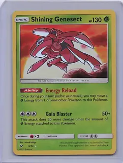 Shining Genesect 9/73 Rare Shining Shining Legends Pokemon Lightly Played - Image 1