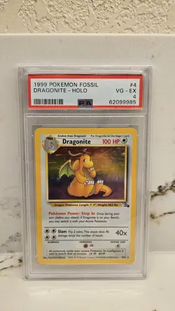 Pokemon TCG Dragonite Holo Fossil 19/62 - PSA 4 Excellent - Image 1