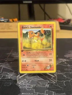 Blaine's Charmander 061/132 Pokemon Gym Heroes 1st Edition - Image 1