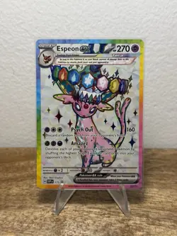 Pokemon TCG Espeon ex 175 Prismatic Evolutions Premium Figure Collection Promo - Image 1