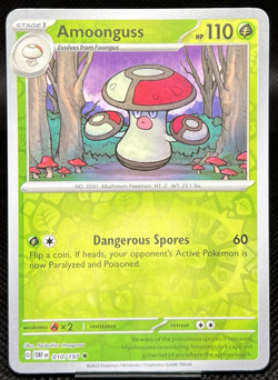 Pokemon Amoonguss 010/197 Reverse Holo Obsidian Flames NM - Image 1