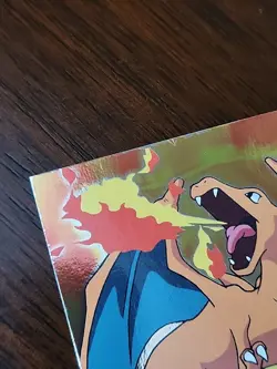 MP! HOLO FOIL Pokemon Topps Charizard E6 of 12 Movie Edition Blue Logo 1999 - Image 3