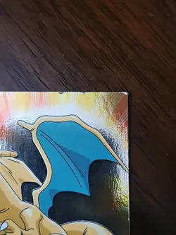 DMG! 1999 Series 1 Topps Pokemon HOLO FOIL #06 Charizard Blue Logo - Image 4