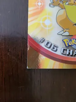 DMG! [#2] 1999 Series 1 Topps Pokemon HOLO FOIL #06 Charizard Blue Logo - Image 2