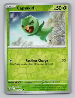Reverse Holo Capsakid 023/197 Common Obsidian Flames Pokemon - Image 1
