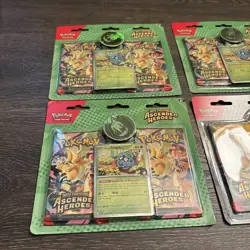 Pokemon Mega Evolution Ascended Heroes Blister Packs (Larry & Erika) Lot of 4 - Image 2