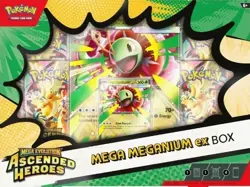 Pokemon Mega Evolution Ascended Heroes Mega Meganium ex Box Booster Pre - Order - Image 1