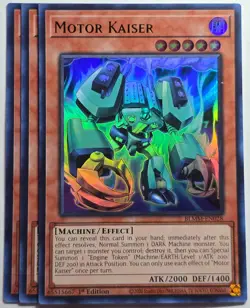 Yugioh x3 Motor Kaiser BLMM-EN028 Ultra Rare 1st Edition - Image 1