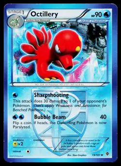 Octillery 19/101 Uncommon Plasma Blast Pokemon Lightly Played - Image 1