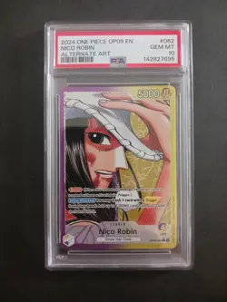 One Piece Card Game TCG Nico Robin OP09-062 Alt Art Leader PSA 10 - Image 1