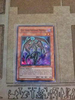 YUGIOH EVIL HERO INFERNAL PRODIGY DP06-EN008 SUPER 1ST ED MP - Image 1