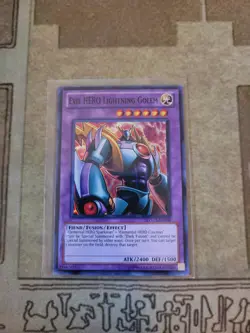 YUGIOH EVIL HERO LIGHTNING GOLEM LCGX-EN068 SUPER UNLIMITED ED NM - Image 1