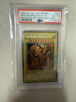 PSA 4 VG-EX - The Winged Dragon of Ra GBI-003 Prismatic Secret Rare YuGiOh - Image 1