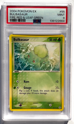 2004 Vintage Bulbasaur #55 FireRed & LeafGreen - PSA 9 MINT Graded Pokemon Card - Image 1