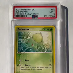 2004 Vintage Bulbasaur #55 FireRed & LeafGreen - PSA 9 MINT Graded Pokemon Card - Image 3