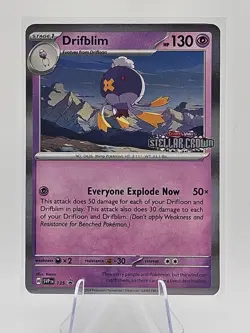 Pokemon Drifblim 135 SVP Scarlet & Violet Promo Holo 130 HP Stage 1 Card - Image 1