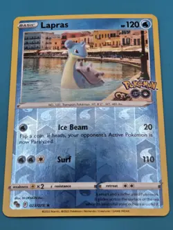 Pokemon Card Lapras Reverse Holo - Rare Pokemon Go 023/078 LP - Image 1