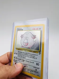 Chansey 3/130 Base Set 2 Holo Rare 120 HP Pokemon TCG Card - Image 3