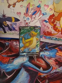 Pokemon TCG Dragonite Full Art Pokemon Go Card 076/078 - Image 1