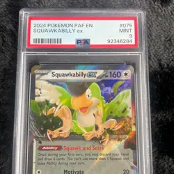 Squawkabilly ex #75 PSA 9 – Paldean Fates – Pokemon Card – Graded Mint - Image 3