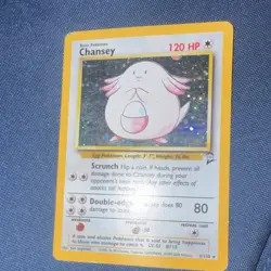 Pokemon Chansey Base Set 2 Holo Rare 3/130 Basic 120 HP English Wizards Card - Image 1