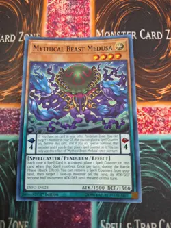 Yugioh Mythical Beast Medusa EXFO-EN024 Super Rare 1st Edition Near Mint - Image 1