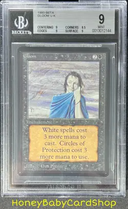 MTG Limited Edition Beta 1993 Gloom BGS 9.0 MINT Old School 93/94 - Image 1