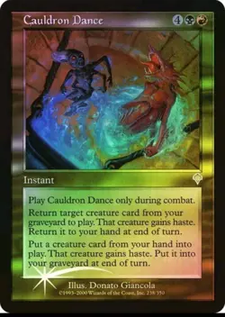 Magic the Gathering CAULDRON DANCE #238/350 Invasion Gold Foil Uncommon NM 2000 - Image 1