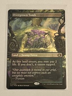 MTG Overgrown Tomb - Borderless Foil - Lorwyn Eclipsed #350 - Image 1