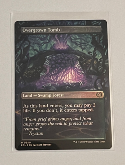 MTG Overgrown Tomb - Borderless Foil - Lorwyn Eclipsed #350 - Image 2